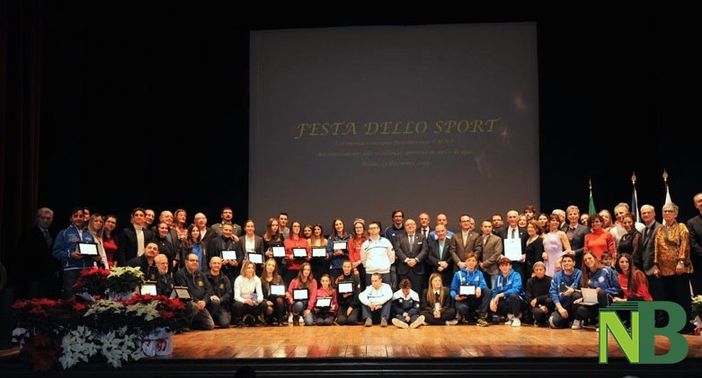 Benemerenze Coni, la cerimonia di consegna a Cossato, nella foto l'edizione 2019