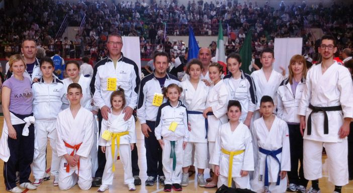 Il gruppo di atleti biellesi