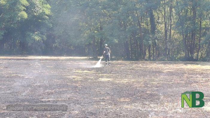 Incendio a Mongrando, fiamme vicino a impianto fotovoltaico FOTO e VIDEO Mattia Baù per newsbiella.it