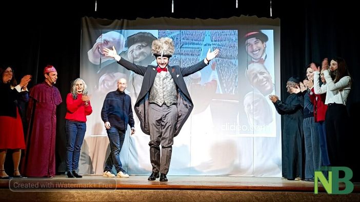 Risate e satira a Chiavazza per lo spettacolo del Cucu, il Carnevale è iniziato (foto di Mattia Baù per newsbiella.it)