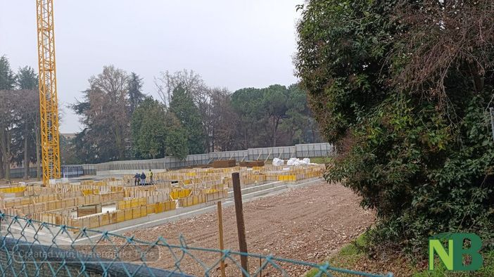 Nuova materna Cerruti, concessa la terza proroga: lavori in corso sulle strutture FOTO Mattia Baù per newsbiella.it