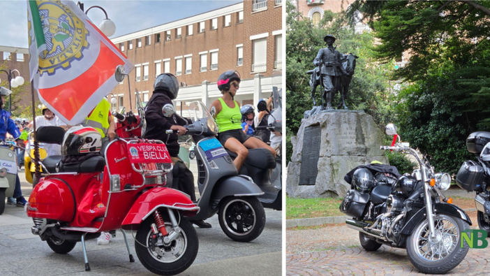 Le due ruote infiammano Biella, fra Campionato Vespa e Motogiro del Biellese