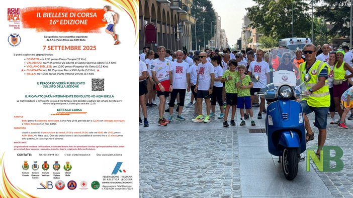 “Il Biellese di Corsa 2025”: sport e solidarietà il 7 settembre “Il Biellese di Corsa 2025”: sport e solidarietà il 7 settembre