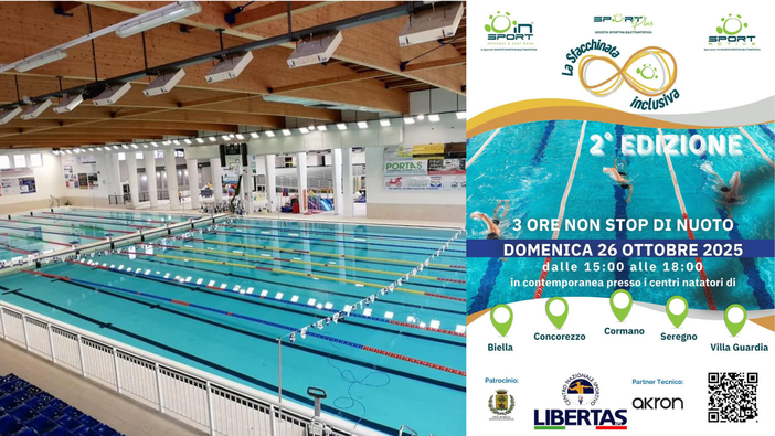 Biella, 2a edizione della "Sfacchinata Inclusiva": tre ore di nuoto non stop