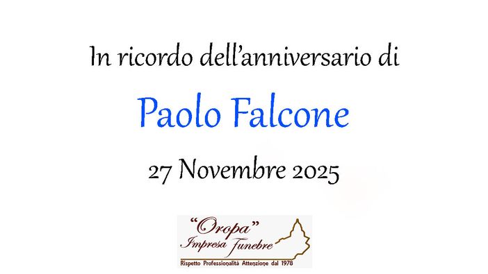 Paolo Falcone - Anniversario