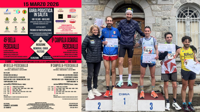 Running, Biella-Campiglia e Asmara-Piedicavallo: tutto pronto per domenica 15 marzo