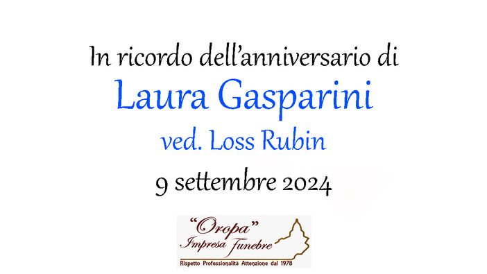 Laura gasparini, ved. Loss Rubin