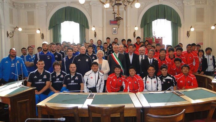 Visita in Comune per le promesse del Rugby