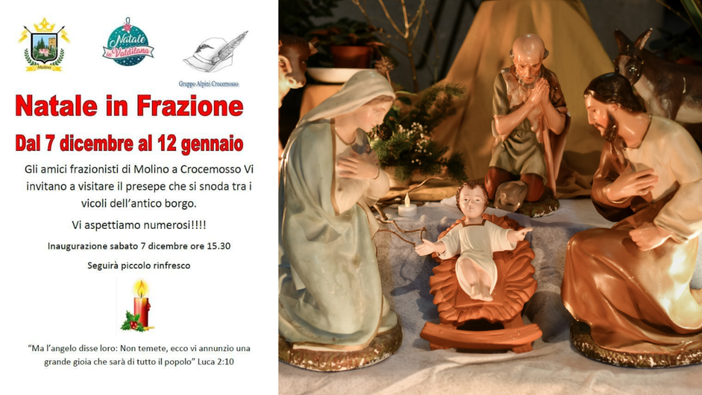 Presepe nell'antico borgo di Crocemosso. Presepe nell'antico borgo di Crocemosso.