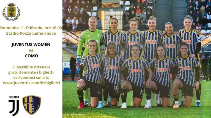 A Biella la regular season: la Juventus Woman allo Stadio Pozzo - La Marmora - Foto dalla pagina Facebook della Città di Biella.