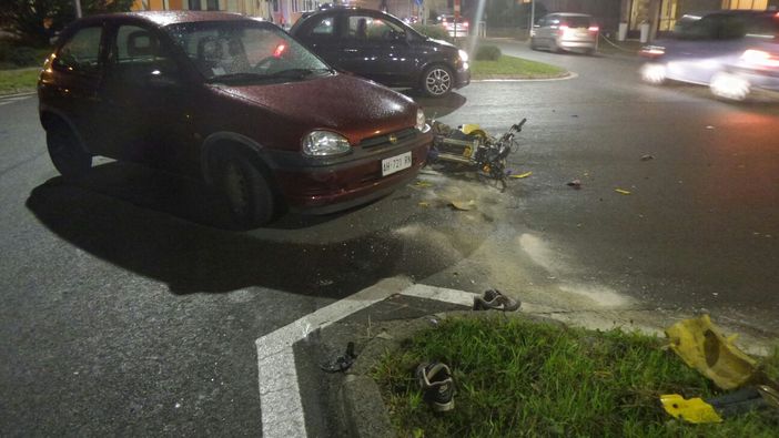 In prognosi riservata il centauro ferito in via Ivrea In prognosi riservata il centauro ferito in via Ivrea