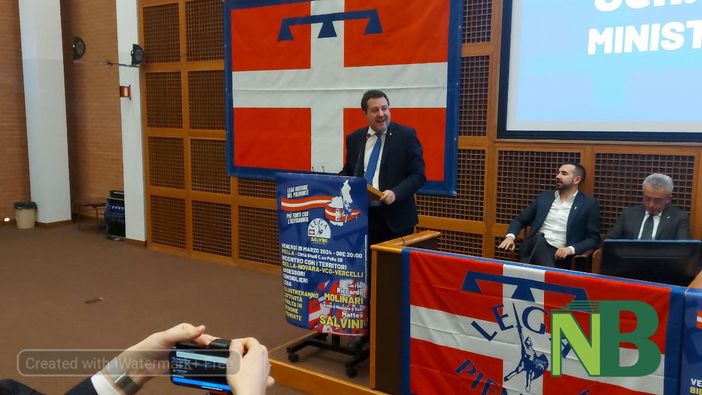 Salvini a Biella: dalla sfida all'Europa, ai complimenti agli amministratori. Ancora non c'è il nome del candidato in città, foto e video Alessandro Bozzonetti per newsbiella.it