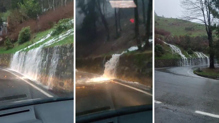 Strade allagate e rive straripanti: criticità sulla strada per Bielmonte.