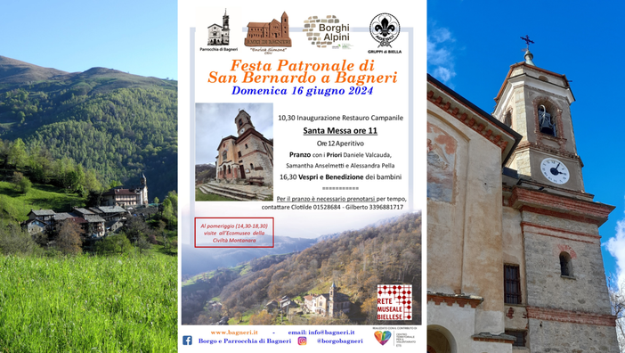 Festa patronale di San Bernardo: si inaugura il restauro del campanile. Festa patronale di San Bernardo: si inaugura il restauro del campanile.