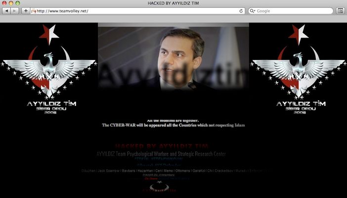 Il sito del Teamvolley oscurato dagli hacker turchi