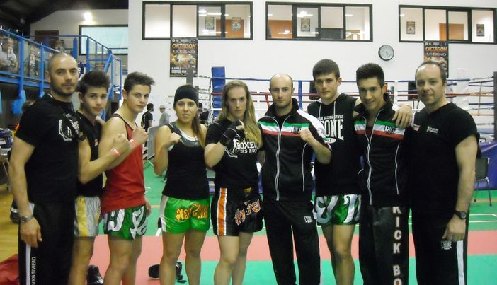 La squadra agonistica Fitness Club Kick Boxing Biella