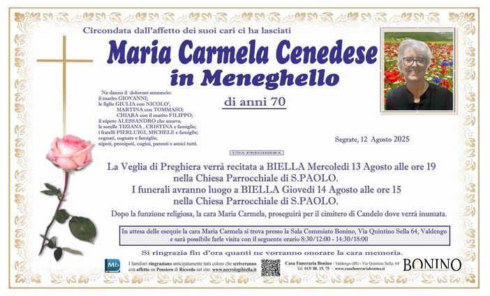 Maria Carmela Cenedese, in Meneghello