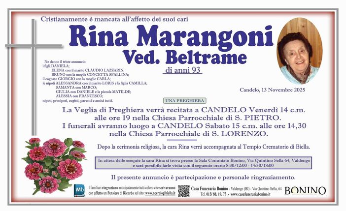 Rina Marangoni, ved. Beltrame