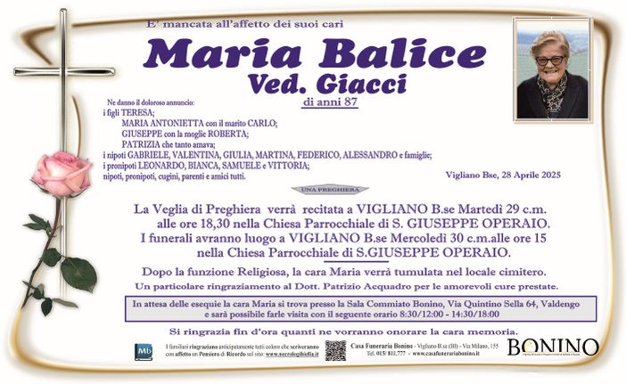 Maria Balice ved. Giacci