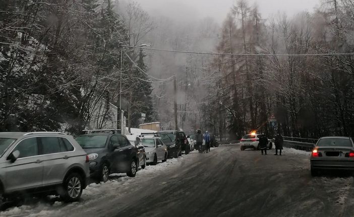 La provinciale per Oropa ad inizio gennaio - Foto di repertorio