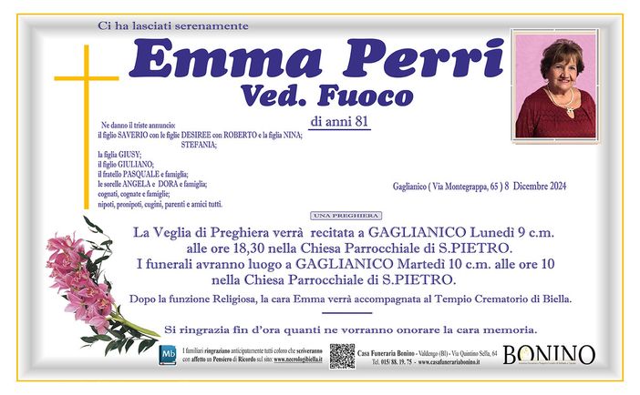 Emma Perri ved. Fuoco