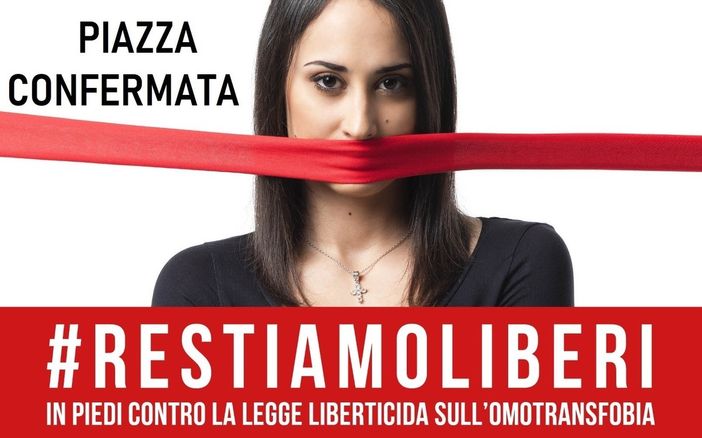 #Restiamoliberi, anche a Biella si scende in piazza contro il DDL sull'omotransfobia