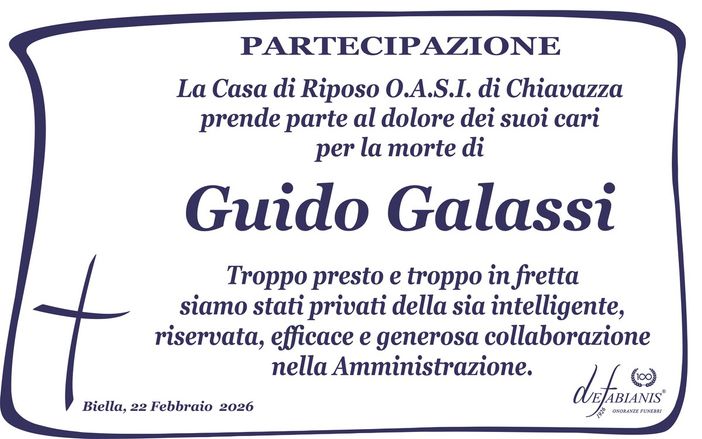 Guido Galassi - Partecipazione