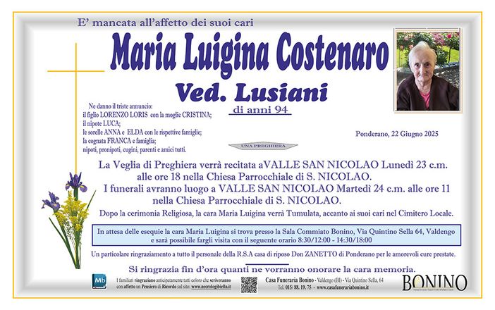 Maria Luigina Costenaro ved. Lusiani