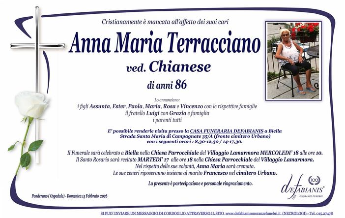 Anna Maria Terracciano, ved. Chianese