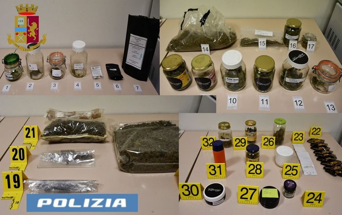Spaccio e cannabis shop nel mirino: maxi-operazione della Squadra Mobile a Biella