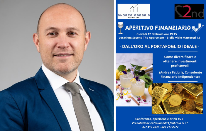 A Biella torna l’Aperitivo finanziario: serata dedicata all’oro e alla diversificazione A Biella torna l’Aperitivo finanziario: serata dedicata all’oro e alla diversificazione