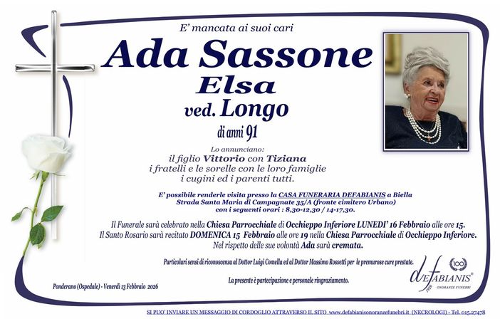 Ada Sassone Elsa, ved. Longo