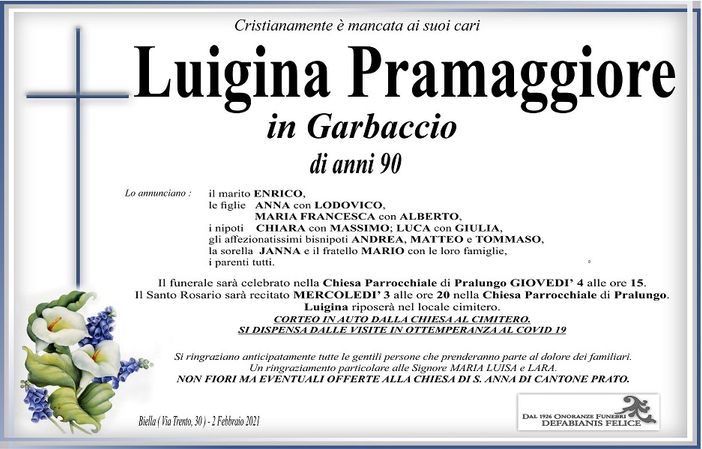 Luigina Pramaggiore in Garbaccio