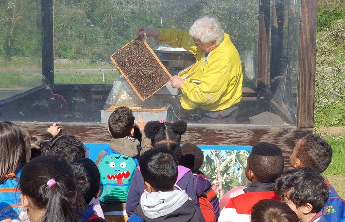 Bambini della scuola dell’infanzia in visita all’Oasi delle Api e all’area monumentale di Nuraghe Chervu