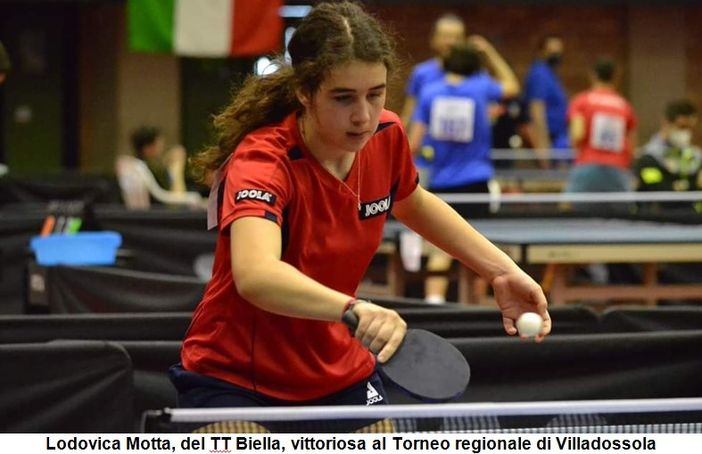 TT Biella: Lodovica Motta trionfa al Torneo regionale Villadossola.