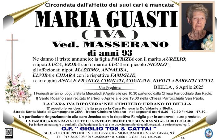 Maria Guasti (Iva) ved. Masserano