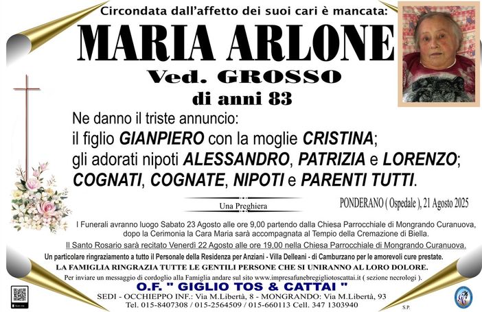 Maria Arlone, ved. Grosso