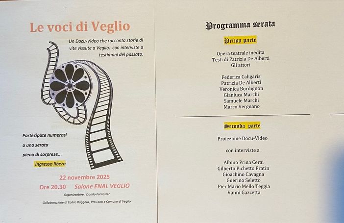 Veglio, una serata per salvare la memoria del paese: al via la raccolta dei video storici