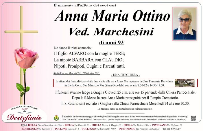 Anna Matia Ottino, Ved. Marchesini