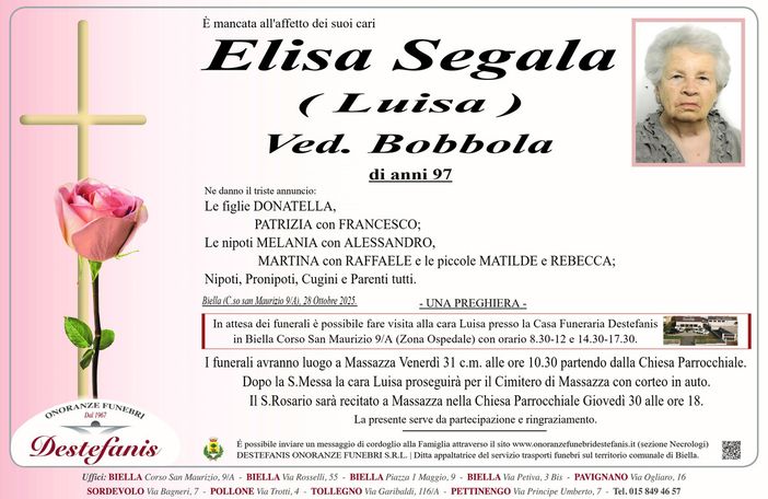 Elisa Sagala (Luisa), ved. Bobbola