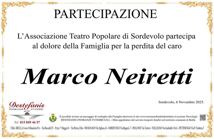 Marco Neiretti - Partecipazione