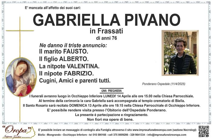Gabriella Pivano, in Frassati