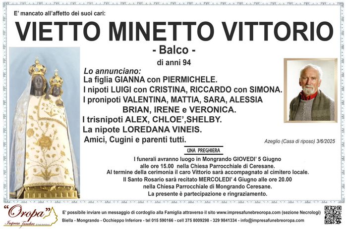 Vietto Minetto Vittorio - Balco -