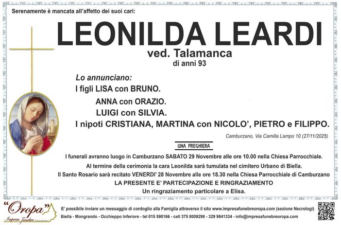 Leonilda Leardi, ved. Talamanca