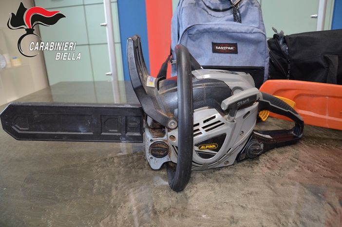 Biella: motoseghe rubate ritrovate grazie ai social