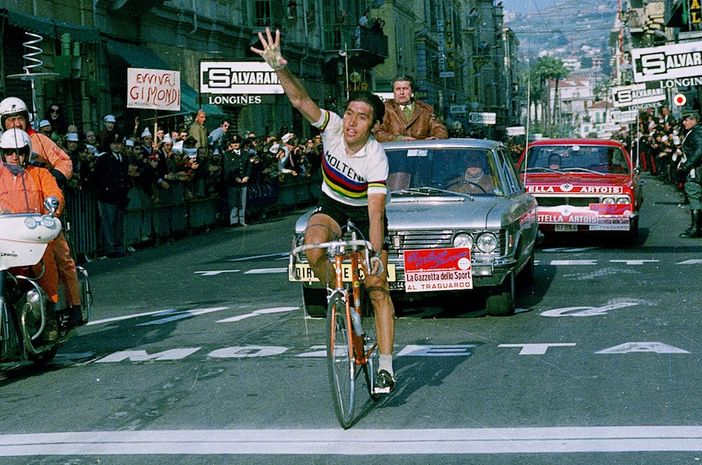 Eddy Merckx vincitore a Sanremo nel 1972 Eddy Merckx vincitore a Sanremo nel 1972