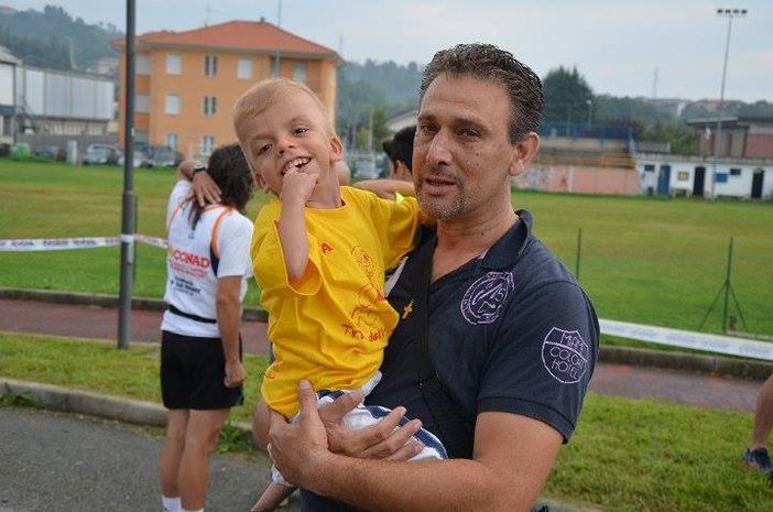 Luca Vinciguerra con il papà