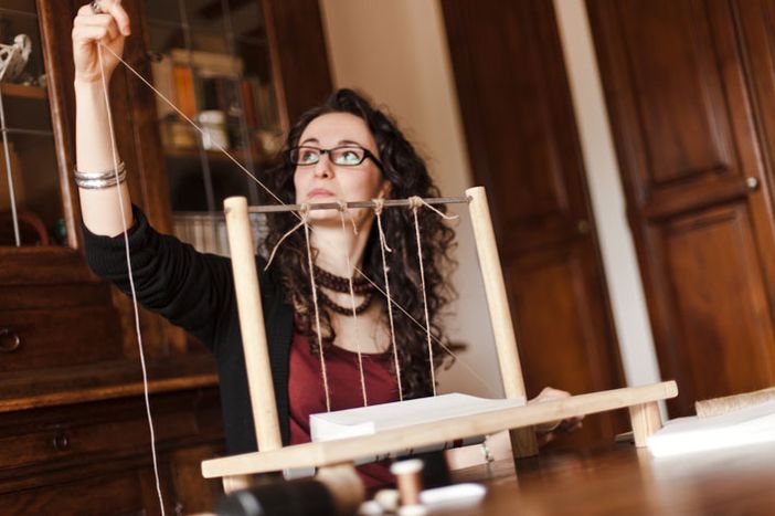 Francesca Premoli al lavoro Francesca Premoli al lavoro