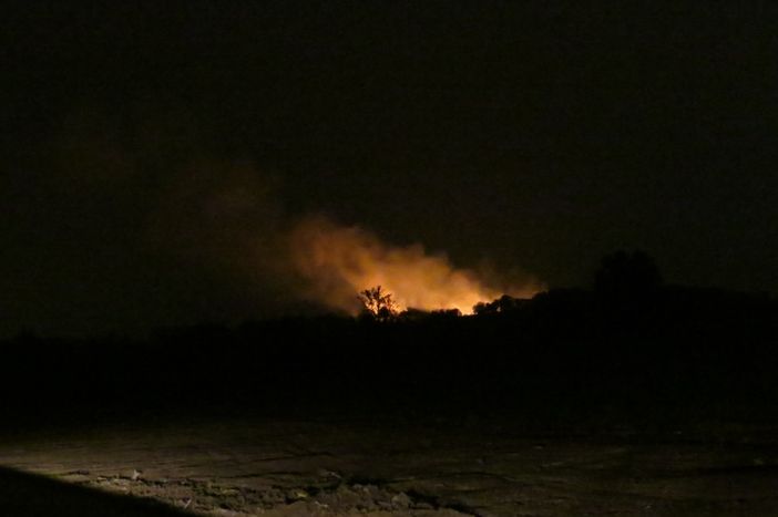 Incendio di sterpaglie in Baraggia