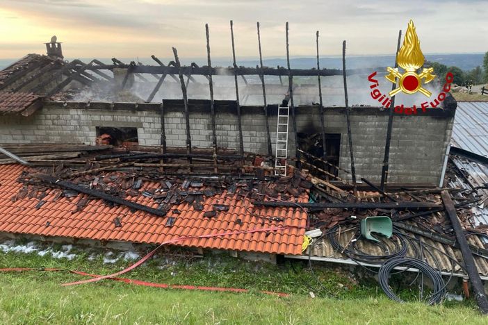 Incendio a Pollone, stalla e fienile a fuoco: la struttura risulta inagibile Incendio a Pollone, stalla e fienile a fuoco: la struttura risulta inagibile